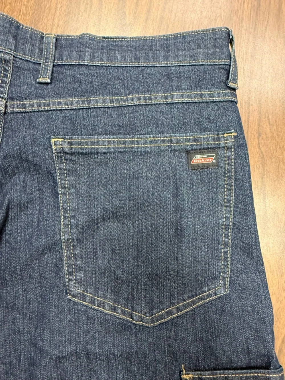 Dickies Men's Navy Flex Denim Carpenter Shorts Size 34 - Picture 10 of 12
